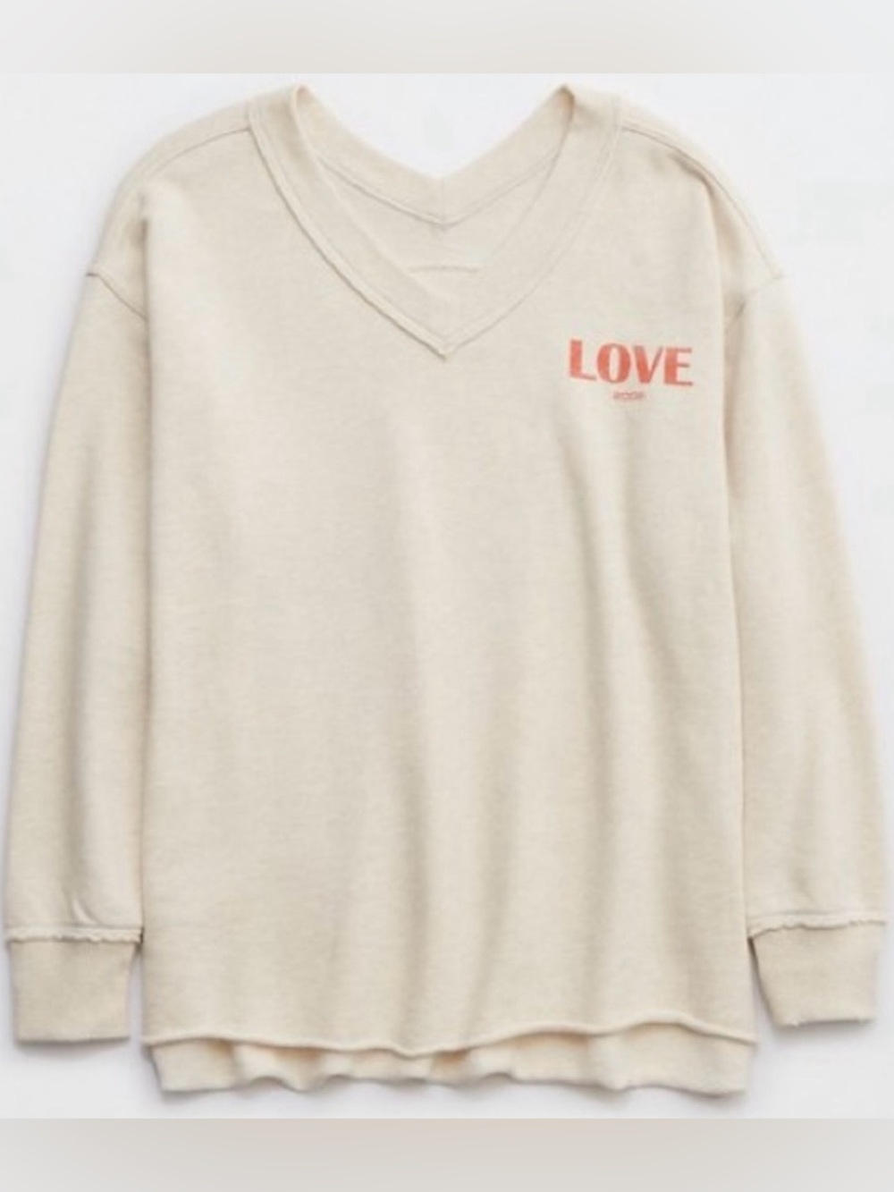 Aerie - V-neck Pullover w/ LOVE Print